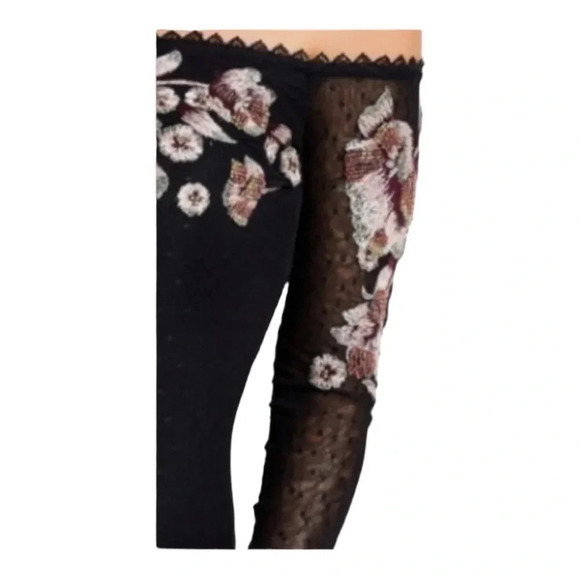 Guess mesh dot‎ embroidered off shoulder dress S - Picture 6 of 8